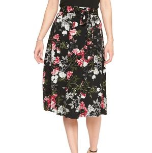 🆕Banana Republic Printed Tie Waist Midi Skirt